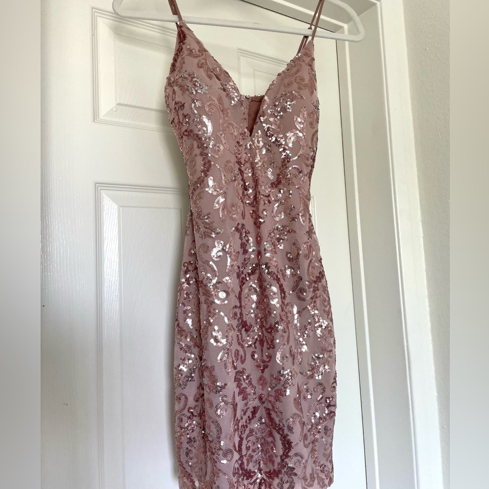 Pink Sequin Dress